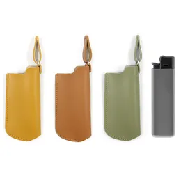 OEM-LOGO PU-Leder-Feuerzeug-Ledertasche, personalisierte Feuerzeug-Schutzhülle, Schlüsselschnalle-Ledertasche