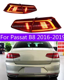 Bil Taillight för 16-19 Passat B8 Original Type Type Lights With Sequential Turn Signal No Animation Brome Lights