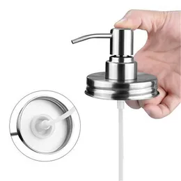 70 mm barattolo di vetro in acciaio inox sapone e lozione pompa di ricambio coperchi dispenser lozione per bagno cucina dispenser lozione smalto senza barattoli F0708