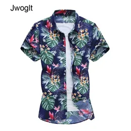 45kg120kg Men Hawaiian Shirt Sleeve Shirt Summer Tropical Print Beach Sea Aloha القمصان 5XL 6XL 7XL 210412
