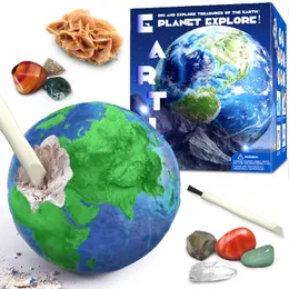 8 in 1 Esplorazione del pianeta del sistema solare Earth Dig Kit Esperimenti scientifici per appassionati di mineralogia e geologia di qualsiasi età