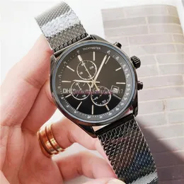 BS Luxury Mens Watches All Pointer Work Functional Chronograph Quartz Wates