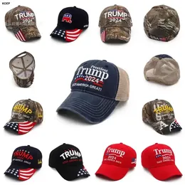 Prezydent Donald Trump 2024 Ball Hat Baseball Caps Projektanci Summer Hats Women Mens Snapback Sports Jogging Outdoor Beach Sun Visor SXM25