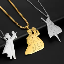 Pendant Necklaces Super Father Mother Necklace Supernatyural Gift Family Gold Color Baby Boy Girl Daughter Son Stainless Steel Men Woman Jew