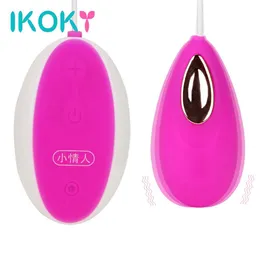 Ikoky G-Spot Vibrator Дистанционное управление сексуальными игрушками для женщин вибрационные яйцеклеты упражнения с вагинальным кегельским мячом стимулируют 10 скоростей