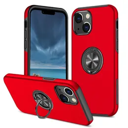 Capa de anel magnético invisível 3 em 1 Capas de telefone com suporte à prova de choque para iPhone 14 13 12 11 Pro Max Mini XR XS X Capa Proteger 3 em 1 Capas traseiras