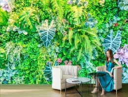 Пользовательские трехмерные обои на фреске тропические растения цветы ландшафтная живопись фоновая стена гостиная спальня фрески на стену наклейка декарации