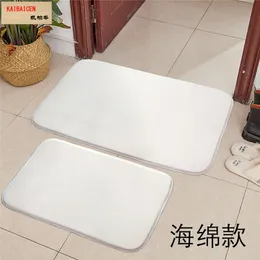 Blank Sublimation Home sponge entry door mat bedroom entry heat transfer printing foot cushion bathroom kitchen absorbent non-slip pad