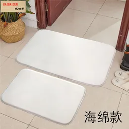 Blank Sublimation Home sponge entry door mat bedroom entry heat transfer printing foot cushion bathroom kitchen absorbent non-slip pad