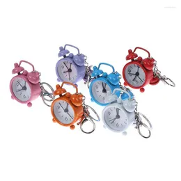 Keychains Pocket Watches Watch Brooch Fashion Round Dial Quartz Analog Keychain Unisex Clock Gift Miri22