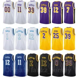 Men Woman Youth Screen Print Carmelo Anthony Jersey 7 Basketball Malik Monk 11 Kendrick Nunn 12 Russell Westbrook 0 Dwight Howard 39 Trevor Ariza 1 Wayne Ellington