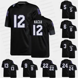 Maglia da calcio Mit Washington Huskies nera Premier Elijah Molden Sean McGrew Richard Newton Dylan Morris Puka Nacua Laiatu Latu Trent McDuffie