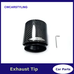 Black Chrome and Carbon Fiber Muffler Tip Fit for Mini Cooper Exhaust Tip R55 R56 R57 R58 R59 R60 R61 F54 F55 F56 F57 F60