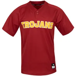 Baseball Custom USC Trojans Baseball Jersey 10 Tyresse Turner 11 Carson Lambert 13 Revan Lazarus 14 Channing Austin 15 Rhylan Thoma