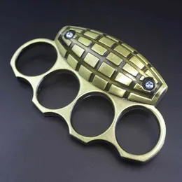 Grenade Clasp Fist Shape Muskmelon Legal Four Tiger Finger Boxing with Car Equipment Hand Brace Ring Defense H2dg