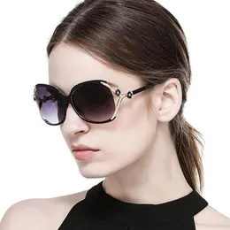 Óculos de sol Rodada de moda para feminino Designer de marca Flowlok Hollow theughights tons de tamanho vintage lente de gradiente grande óculos de sol