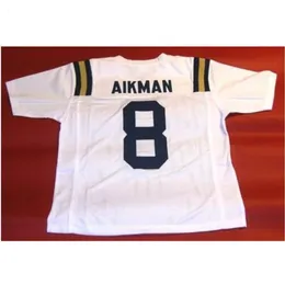 MIT Custom Men Youth Women Vintage #8 Troy Aikman Custom UCLA Bruins College Football Jersey Size S-4xl lub Custom Dowolne nazwisko lub koszulka numer