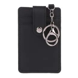 Card Holders Portable ID Holder Bus Cards Cover Case Office Work Keychain Keyring Tool