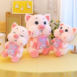 35/45 / 55/75cm Ny mellanmål Pig Plush Toy Doll Söt Soft Piggy Pillow Girls Holiday Gift