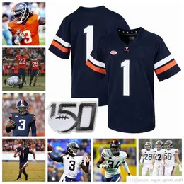 NCAA UVA Virginia Cavaliers College fotbollströjor herr Brian Delaney tröja Joey Blount Zane Zandier Mike Hollins Bryce Perkins skräddarsydd skjorta