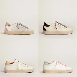 Golden Hi star Tênis Deluxe Brand Shoes Women Casual Shoes Sequin Pink Classic White Do-Old Dirty Super Star Man Shoe