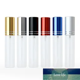 100st / parti 10ml Clear Glass Atomizer Bottle Refillerbar Colorfull Aluminium Cap Spray Perfume Bottle Travel Container