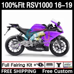 Molde de injeção Corpo para Aprilia RSV4 RSV 1000 RSV-1000 RSV1000R 16-19 Bodywork 5DH.81 RSV1000 R RR 16 17 18 19 RSV1000RR 2016 2017 2018 2019 OEM Fairing New Purple