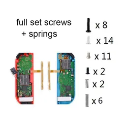 Full Screw Springs för Nintend Switch NS Joy-Con vänster Höger Controller Full Set Screws Mount Replacement Kit Game Accessories High Quality Fast Ship