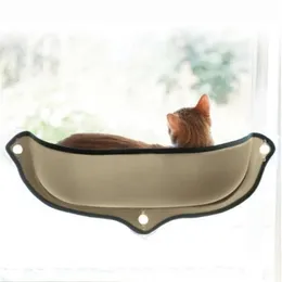 Cat Hammock Bed Soft Window Pod Lounger For Pet Comfortable Rest House Ferret Cage with Sturdy Knob Suction Cups Dropship 220323