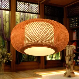 Lampade a sospensione Bambù in stile cinese Luci per sala da pranzo antiche Tatami Tea Lanterne per balconi Studio ZS67Pendant