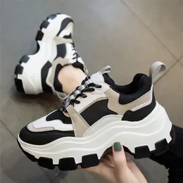 Women's Chunky Sneakers Thick Bottom Platform Vulcanize Shoes Fashion Breathable Running Shoe for Ladies Casual Female 220810