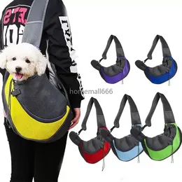 Crossbody Pet Backpack Dogs Carrier Mesh Breatable Outdoor Travel Facs Portable Cat and Dog Counter Bag 6 Colors Aa