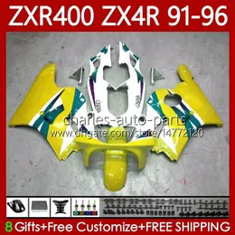 Carrozzeria per KAWASAKI NINJA ZXR-400 ZX 4R Carenatura ZXR 400 CC 400CC Carenatura 138No.109 ZX-4R ZXR400 Nuovo giallo 91 92 93 94 95 96 ZX4R 1991 1992 1993 1994 1995 1996 Body Kit