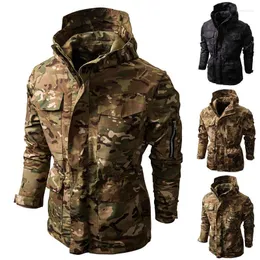 Men's Vests Autumn Military Uniforms And Winter Long-sleeved Stitching Hooded Zipper Sweater Tops T-shirts Coats Kare22