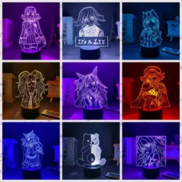 Night Lights Anime 3D Lamp Danganronpa Figure RGB Led Light For Home Decoration Friend Gift Acrylic Manga DanganronpaNight LightsNight