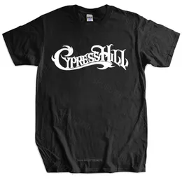 Pamuk Tshirt Erkekler Mürettebat Boyun Üstleri Cypress Hill Black Mens Hip Hop Yukarı XXL Rap Band XL Gangstas Erkekler O-Neck Teeshirt 220509