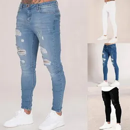 Jeans masculinos Puimentiua mens de cor sólida 2022 Fashion Slim Lápis