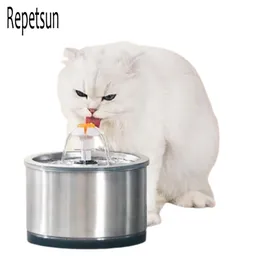 Rapidamente transportável PET Automatic Bebing Fountain Aço Inoxidável para Gato Alimentador de Cão Bebida Bigb Bowl 220323