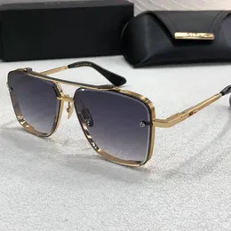 Top Quality Square Mach Six Designer Sunglasses for Men Women Famous Fashionable Retro Luxury Brand Eyeglass Fashion Design Women Glasses with Case