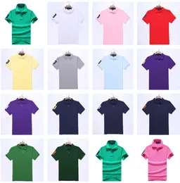 Projektant męskie koszulki polo Paul tshirts koń Ameryka Ralph Lauren Hafty damskie litery 3 T-shirty drukuj koszulki polo jakość lato dorywczo koszulki z krótkim rękawem rozmiar azjatycki