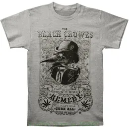 T-shirt da uomo T-shirt alla moda Summer Straight Cotton Black Crowes T-shirt slim fit da uomo Remedy GreyMen's