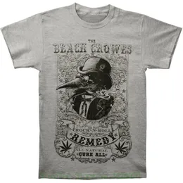 T-shirt da uomo T-shirt alla moda Summer Straight Cotton Black Crowes T-shirt slim fit da uomo Remedy GreyMen's