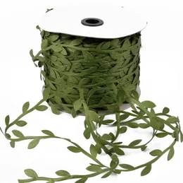 10 meter blommor Garland lämnar Vine Green Artificial Leaf Multi Purpose Silkduk handgjorda diy scrapbooking hantverk simulering rotting