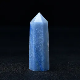 90 mm blauer Aventurin-Jade-Quarz-Mineralkristall, Heilexemplar, Sammlerstück