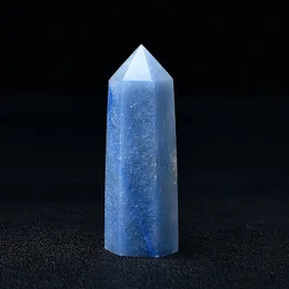 90mm Blue Aventurine Jade Quartz 미네랄 크리스탈 치유 표본 수집 가능