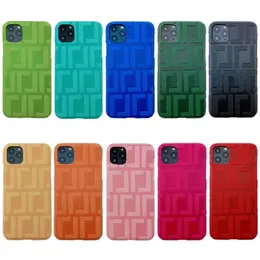 Capas de telefones à prova de choque 10 cores Phone de couro letra Luxury Designer marca Mens mulheres iphone 13 11 12 Pro 7 8 x XS de alta qualidade