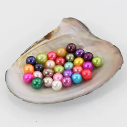 black 6-7mm Round Dyed Pearl Variety of Good Color Love wish Pearl Akoya Oysters Individually Vacuum Pack Fashion Shell 50 pcs ZZ006