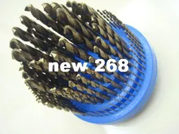 1-13mm koboltborr Bit Straight Shank Twist Drill Bit 25PCS = 1LOT M35 Material plus en borrlåda gratis