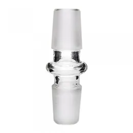 Hot 18/18 mm 14 / 14mm Mężczyzna Strainght Wspólna szklana Adapter Rury Wody Clear Glass Dome Adapter Converter 18.8mm 14.5mm