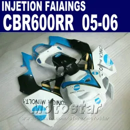 右ブルーホワイトカスタムフェアリング！ Honda CBR 600 RR Fairing 2005 2006 CBR600RR 05 06 CBR 600RR Fairings Kit Endc0